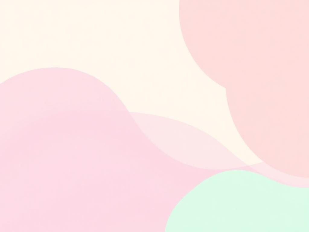 Soft pastel abstract shapes in blush, lavender and mint